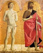 Piero della Francesca Polyptych of the Misericordia: Sts Sebastian and John the Baptist painting